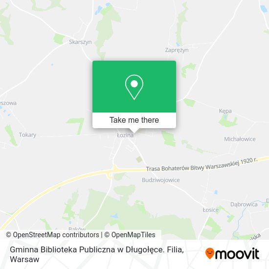 Gminna Biblioteka Publiczna w Długołęce. Filia map