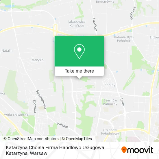 Карта Katarzyna Choina Firma Handlowo Usługowa Katarzyna