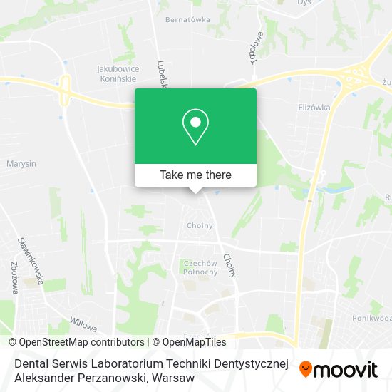 Dental Serwis Laboratorium Techniki Dentystycznej Aleksander Perzanowski map