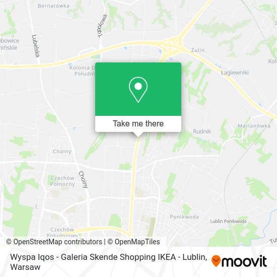 Wyspa Iqos - Galeria Skende Shopping IKEA - Lublin map