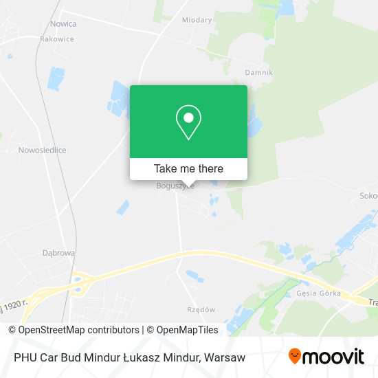 PHU Car Bud Mindur Łukasz Mindur map