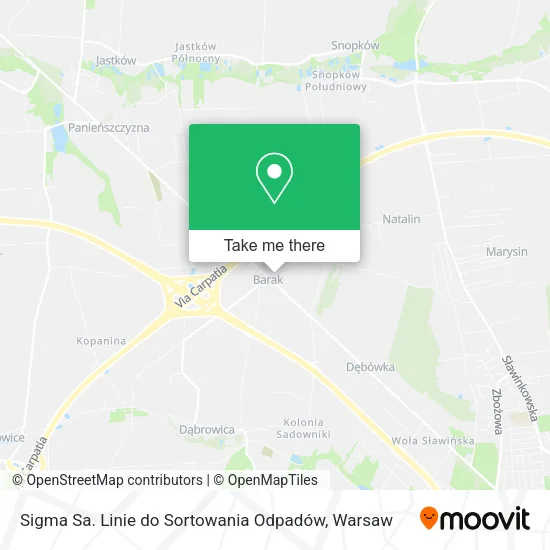 Карта Sigma Sa. Linie do Sortowania Odpadów