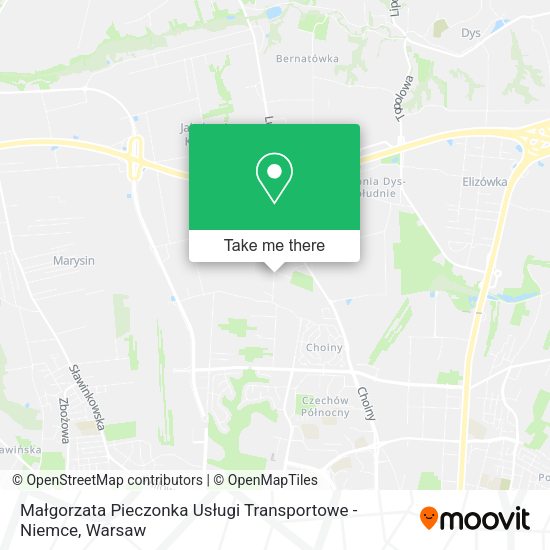 Małgorzata Pieczonka Usługi Transportowe - Niemce map