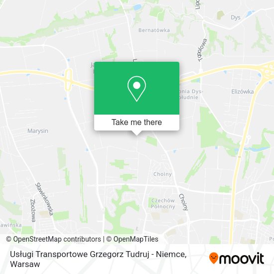 Usługi Transportowe Grzegorz Tudruj - Niemce map