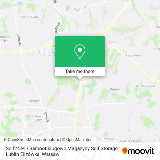 Self24.Pl - Samoobsługowe Magazyny Self Storage Lublin Elizówka map