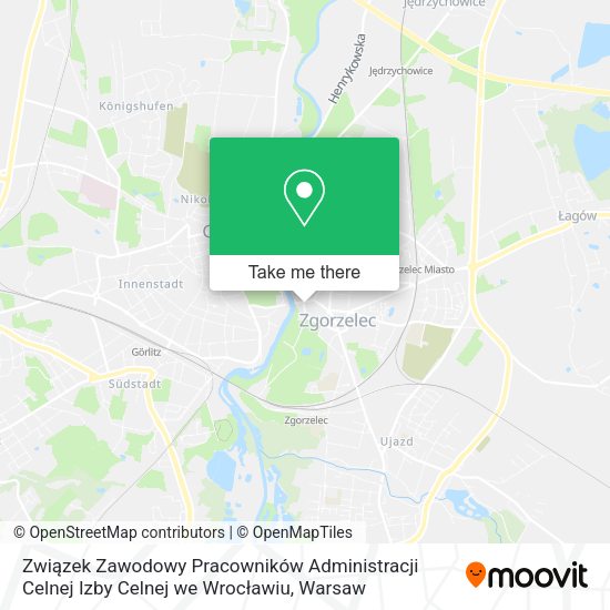 Związek Zawodowy Pracowników Administracji Celnej Izby Celnej we Wrocławiu map