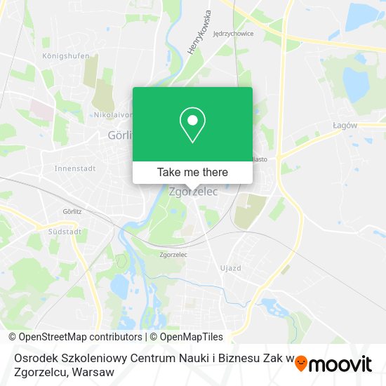 Osrodek Szkoleniowy Centrum Nauki i Biznesu Zak w Zgorzelcu map