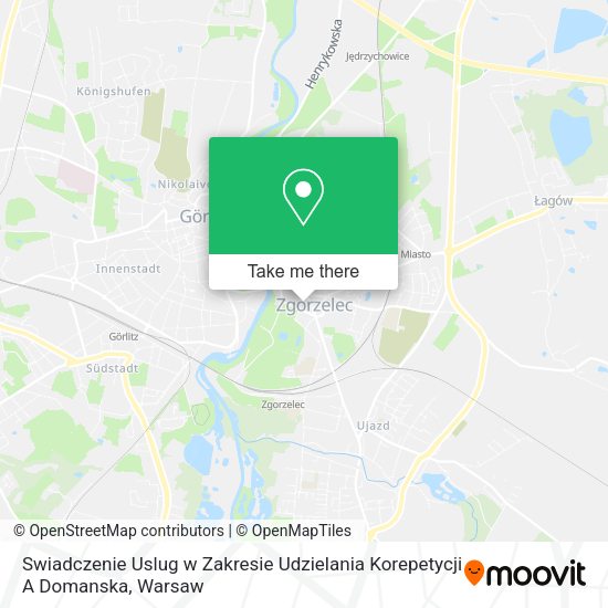 Swiadczenie Uslug w Zakresie Udzielania Korepetycji A Domanska map