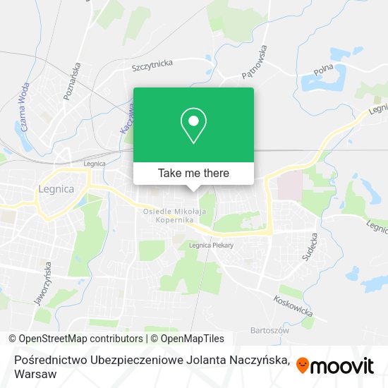 Pośrednictwo Ubezpieczeniowe Jolanta Naczyńska map