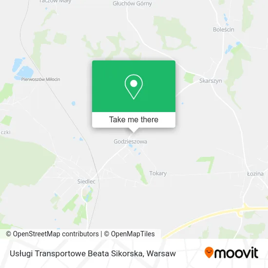 Карта Usługi Transportowe Beata Sikorska