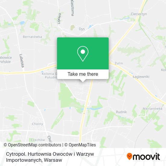 Cytropol. Hurtownia Owoców i Warzyw Importowanych map