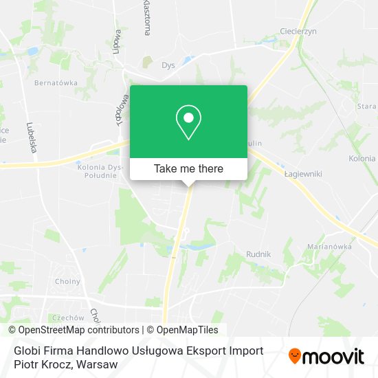 Globi Firma Handlowo Usługowa Eksport Import Piotr Krocz map