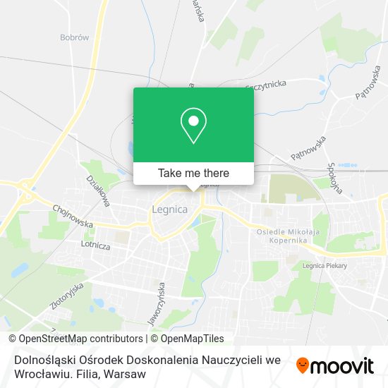 Dolnośląski Ośrodek Doskonalenia Nauczycieli we Wrocławiu. Filia map