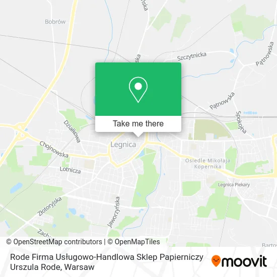 Карта Rode Firma Usługowo-Handlowa Sklep Papierniczy Urszula Rode