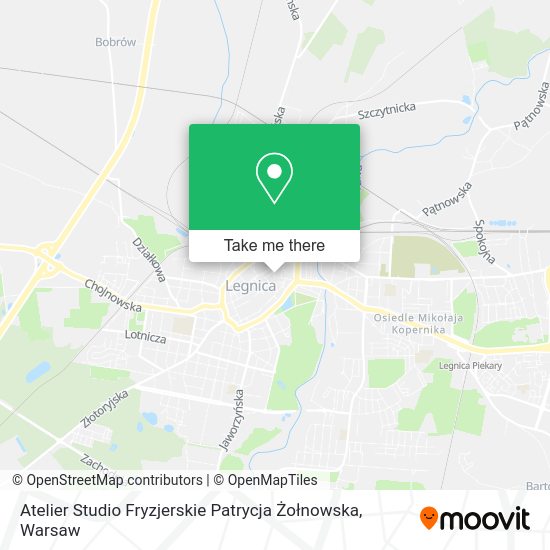 Карта Atelier Studio Fryzjerskie Patrycja Żołnowska