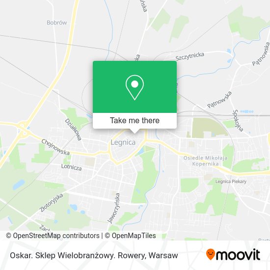 Oskar. Sklep Wielobranżowy. Rowery map