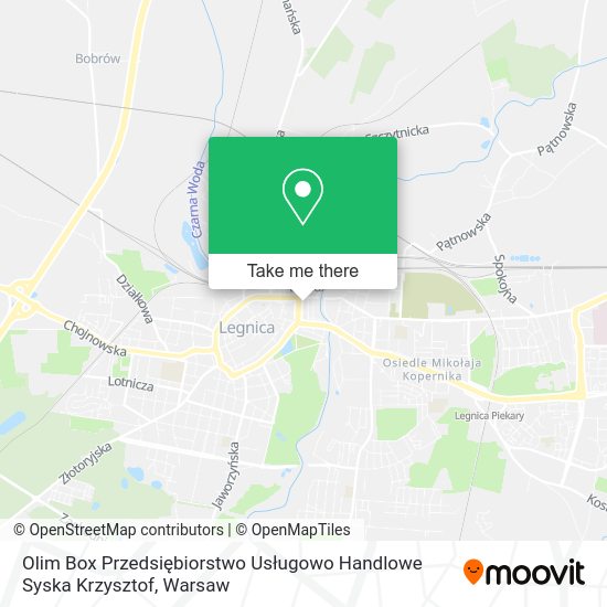 Olim Box Przedsiębiorstwo Usługowo Handlowe Syska Krzysztof map