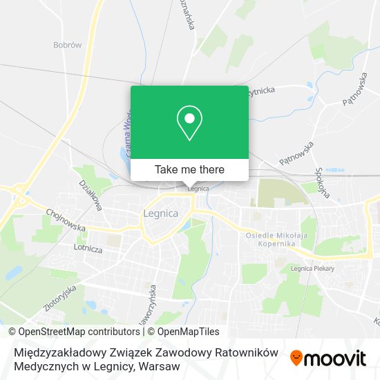 Międzyzakładowy Związek Zawodowy Ratowników Medycznych w Legnicy map