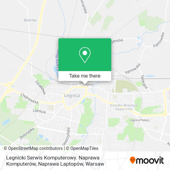 Legnicki Serwis Komputerowy. Naprawa Komputerów, Naprawa Laptopów map