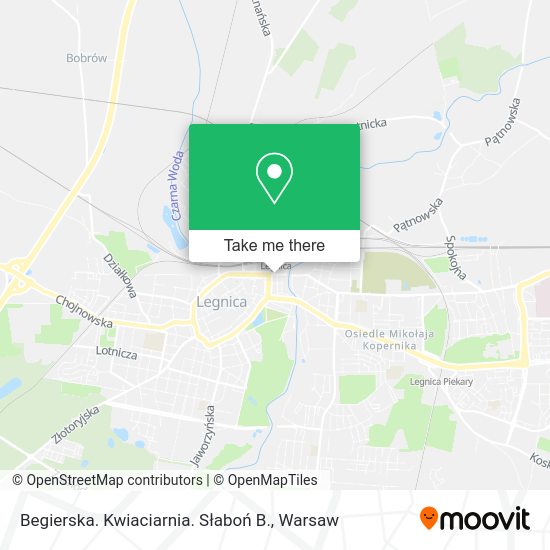 Begierska. Kwiaciarnia. Słaboń B. map