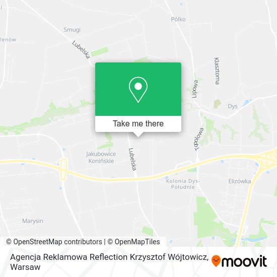 Agencja Reklamowa Reflection Krzysztof Wójtowicz map