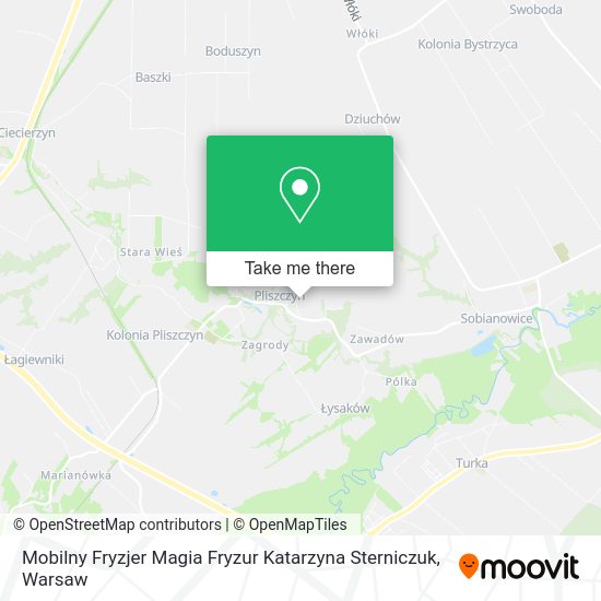 Карта Mobilny Fryzjer Magia Fryzur Katarzyna Sterniczuk