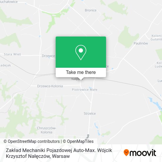 Zakład Mechaniki Pojazdowej Auto-Max. Wójcik Krzysztof Nałęczów map