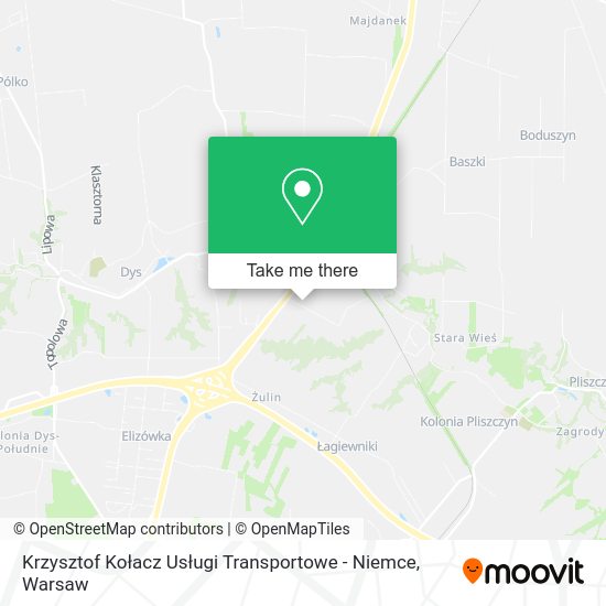 Krzysztof Kołacz Usługi Transportowe - Niemce map