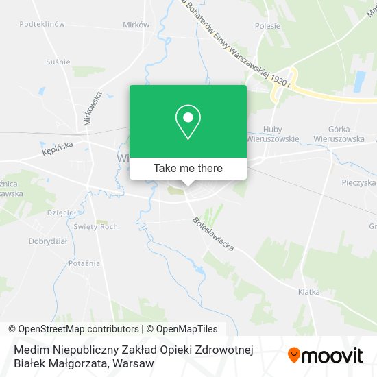 Medim Niepubliczny Zakład Opieki Zdrowotnej Białek Małgorzata map