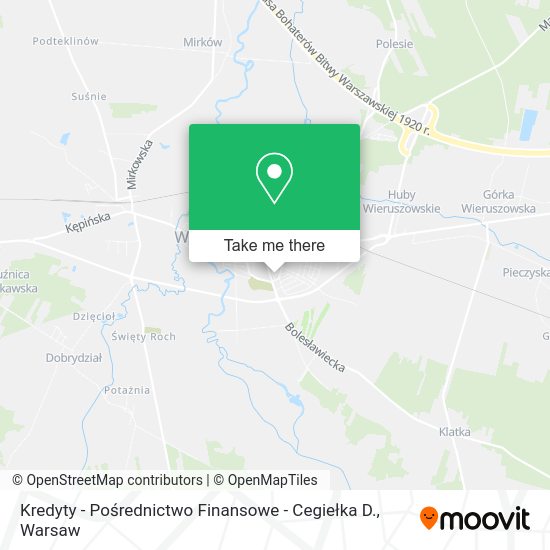 Kredyty - Pośrednictwo Finansowe - Cegiełka D. map