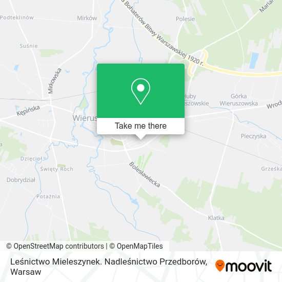 Карта Leśnictwo Mieleszynek. Nadleśnictwo Przedborów