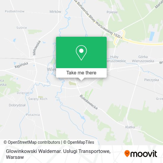 Głowinkowski Waldemar. Usługi Transportowe map