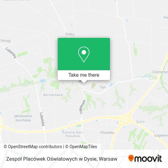 Zespół Placówek Oświatowych w Dysie map