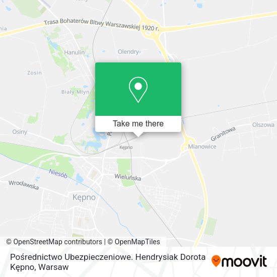 Pośrednictwo Ubezpieczeniowe. Hendrysiak Dorota Kępno map