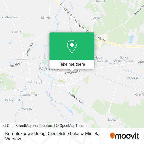 Kompleksowe Usługi Ciesielskie Łukasz Misiek map