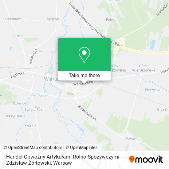 Handel Obwoźny Artykułami Rolno-Spożywczymi Zdzisław Żółtowski map