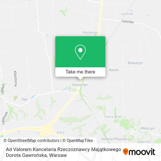 Ad Valorem Kancelaria Rzeczoznawcy Majątkowego Dorota Gawrońska map