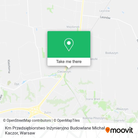 Km Przedsiębiorstwo Inżynieryjno Budowlane Michał Kaczor map