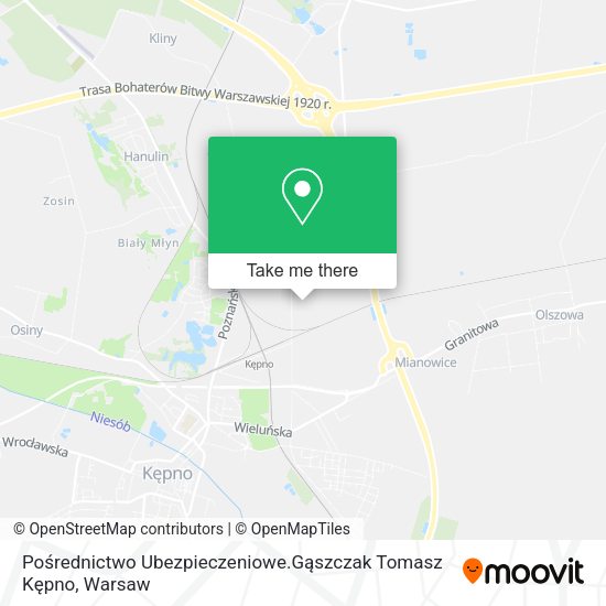 Pośrednictwo Ubezpieczeniowe.Gąszczak Tomasz Kępno map