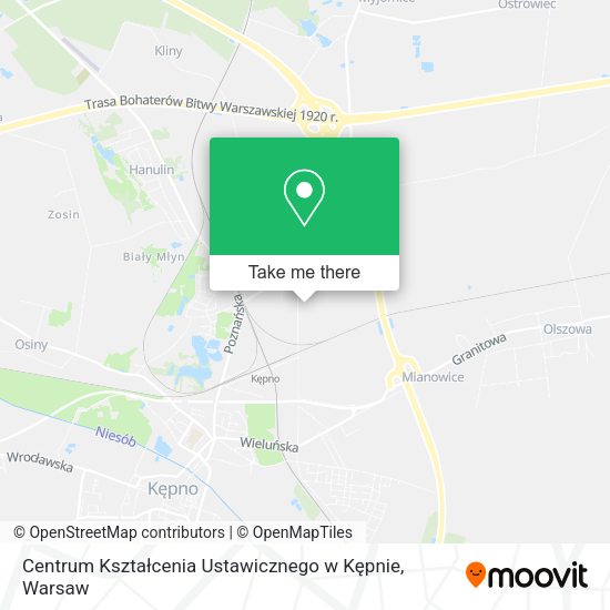 Centrum Kształcenia Ustawicznego w Kępnie map