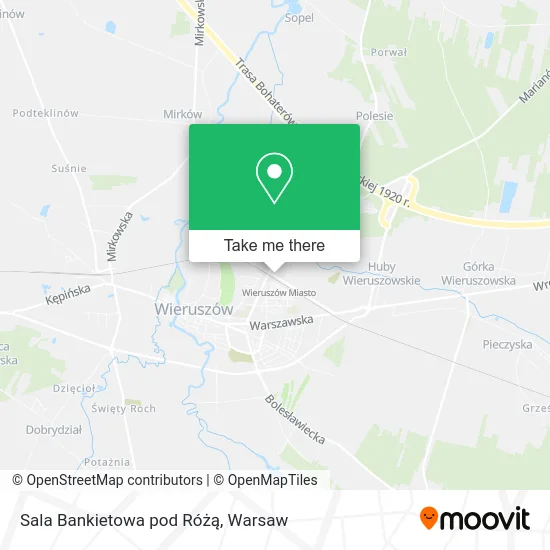 Карта Sala Bankietowa pod Różą
