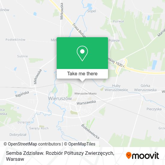 Semba Zdzisław. Rozbiór Półtuszy Zwierzęcych map