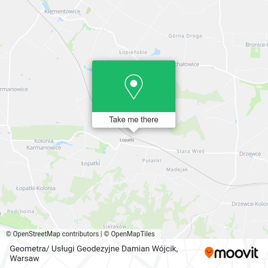 Geometra/ Usługi Geodezyjne Damian Wójcik map