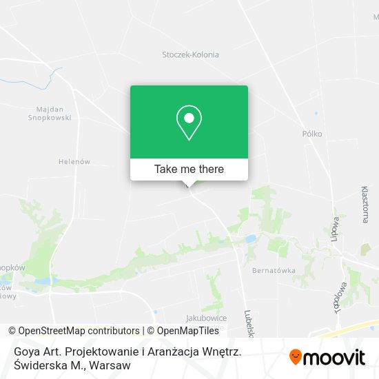 Goya Art. Projektowanie i Aranżacja Wnętrz. Świderska M. map