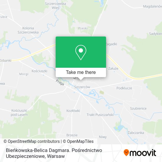 Bieńkowska-Belica Dagmara. Pośrednictwo Ubezpieczeniowe map