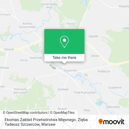 Ekomas Zakład Przetwórstwa Mięsnego. Zięba Tadeusz Szczerców map