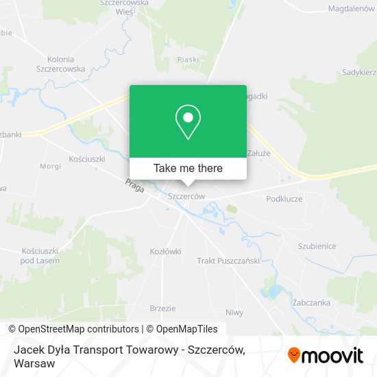 Jacek Dyła Transport Towarowy - Szczerców map