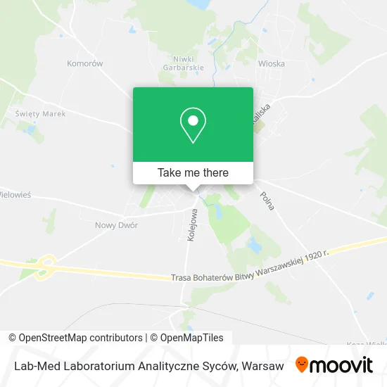 Карта Lab-Med Laboratorium Analityczne Syców