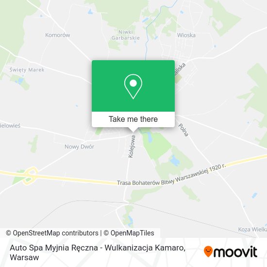 Карта Auto Spa Myjnia Ręczna - Wulkanizacja Kamaro