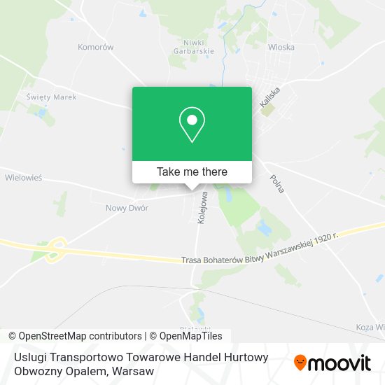 Uslugi Transportowo Towarowe Handel Hurtowy Obwozny Opalem map